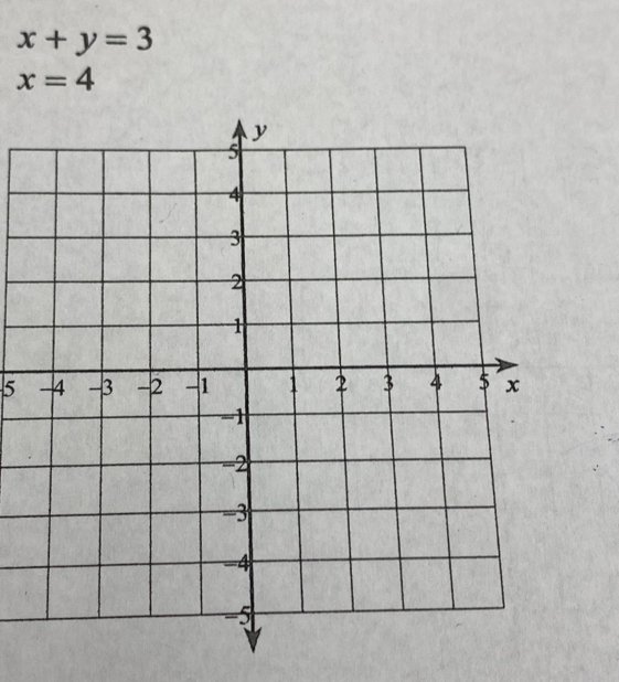 x+y=3
x=4
5