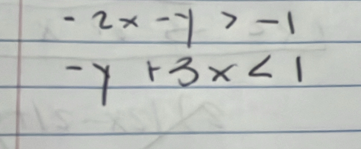 -2x-y>-1
-y+3x<1</tex>