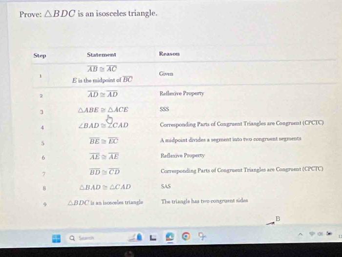 Prove: △ BDC is an isosceles triangle.
Search