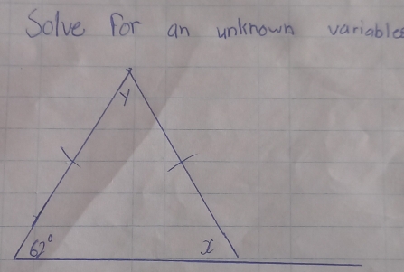 Solve for an unknown variable