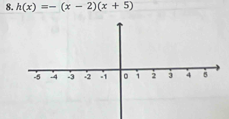 h(x)=-(x-2)(x+5)