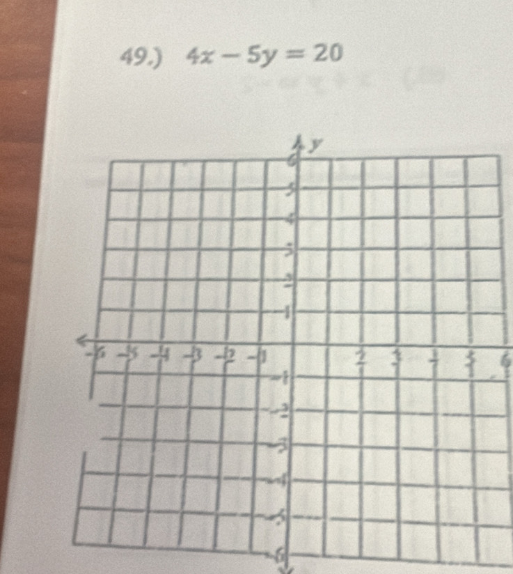 49.) 4x-5y=20
+ 6