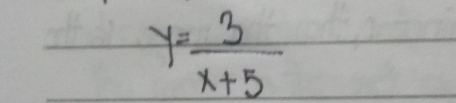 y= 3/x+5 