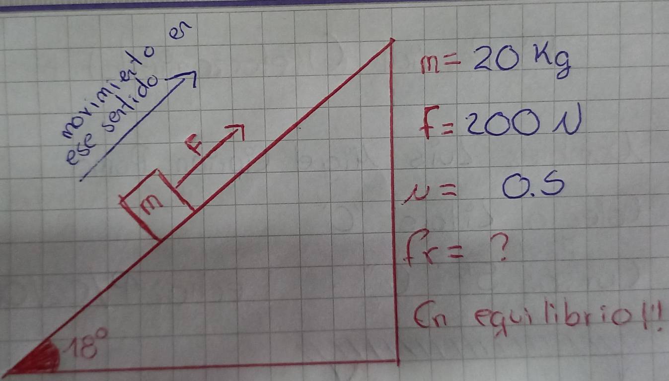 m=20kg
F=200N
u=0.5
?
Cn equilibriol!