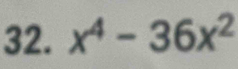 x^4-36x^2