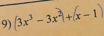 3x³ − 3x² + x − 1