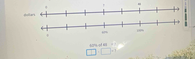 60% of 48= ?
□ · □ = ?