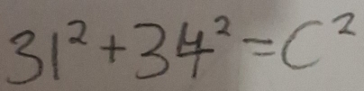 31^2+34^2=c^2