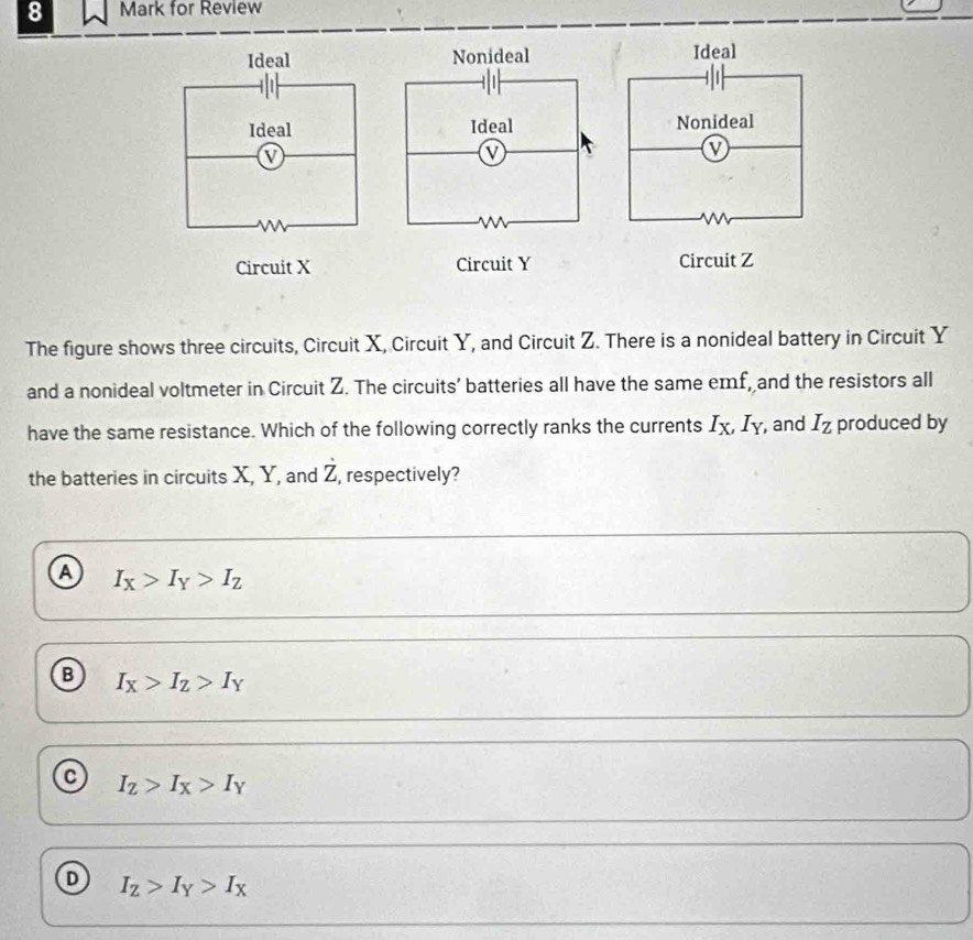 Solved: for Review Circuit X Circuit Y Circuit Z The figure shows three ...