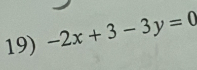 -2x+3-3y=0