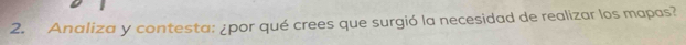 Analiza y contesta: ¿por qué crees que surgió la necesidad de realizar los mapas?
