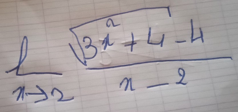  1/xto 2  (sqrt(3x^2+4)-4)/x-2 