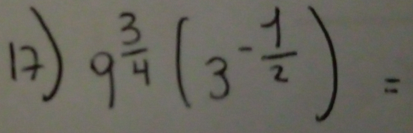 9^(frac 3)4(3^(-frac 1)2)=