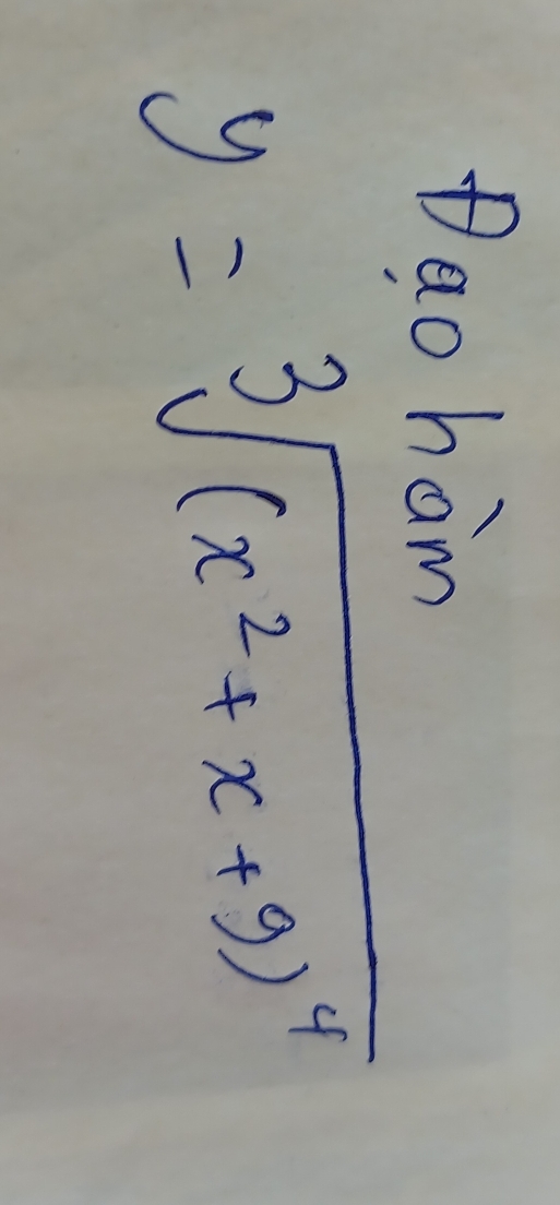 Daoham
y=sqrt[3]((x^2+x+9)^4)