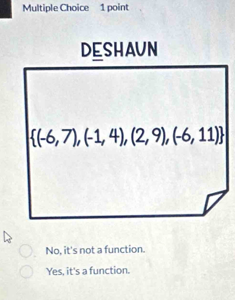 No, it's not a function.
Yes, it's a function.