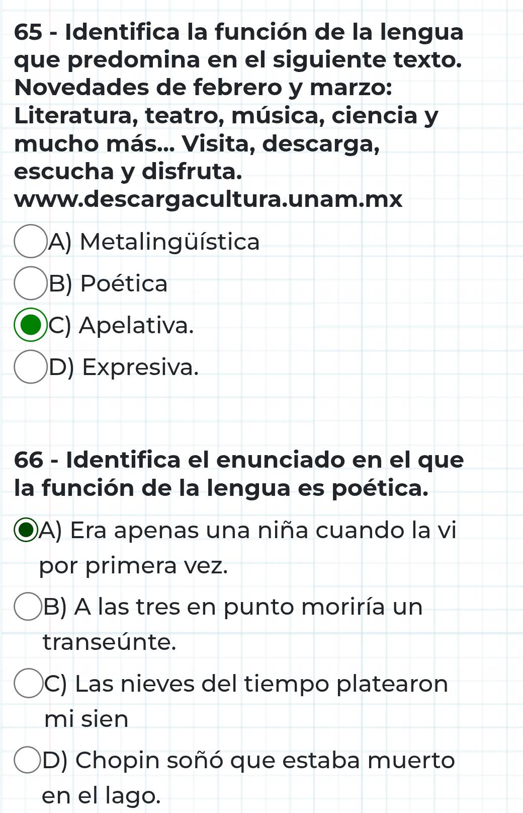 Resuelto:Identifica la función de la lengua que predomina en el ...