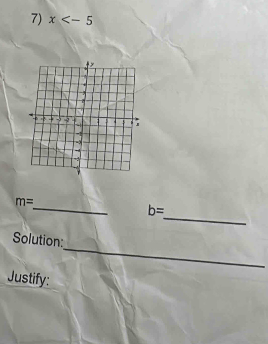 x
_
m=
_
b=
_ 
Solution: 
Justify: