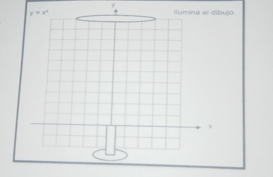 y
y=x^2 llumina el dibujo.