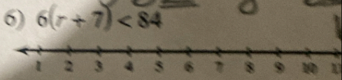 6(r+7)<84</tex> 
U