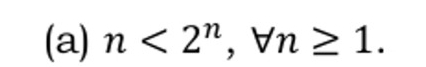 n<2^n, forall n≥ 1.