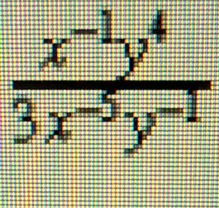  (x^(-1)y^4)/3x^(-5)y^(-1) 