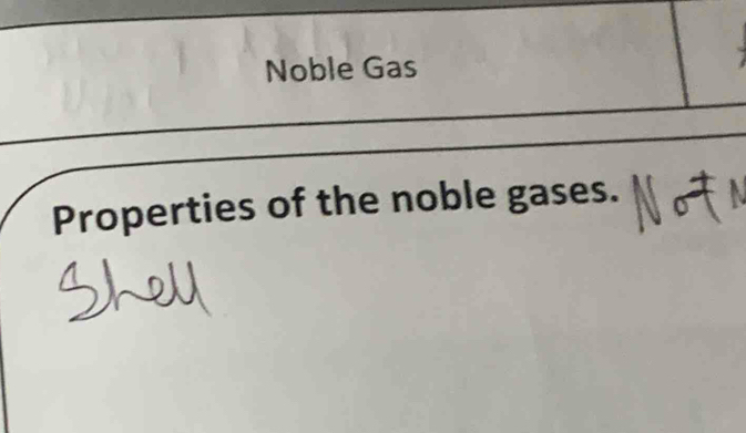 Noble Gas 
Properties of the noble gases.