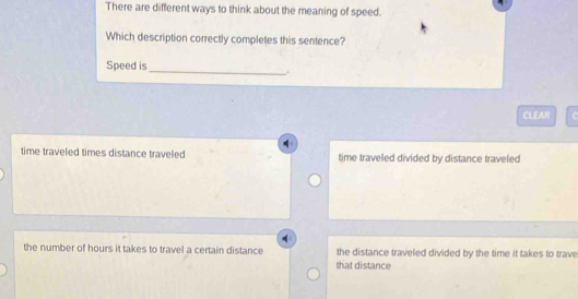 Solved: There are different ways to think about the meaning of speed ...