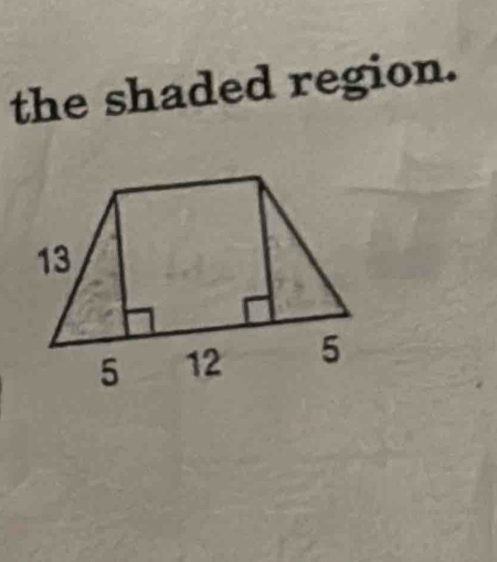 the shaded region.