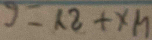 y=12+xh