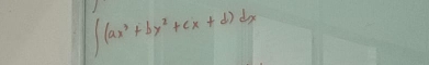 ∈t (ax^3+by^2+cx+d)dx