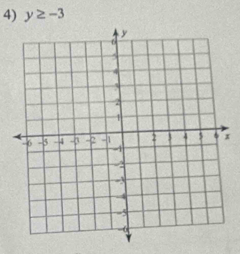 y≥ -3