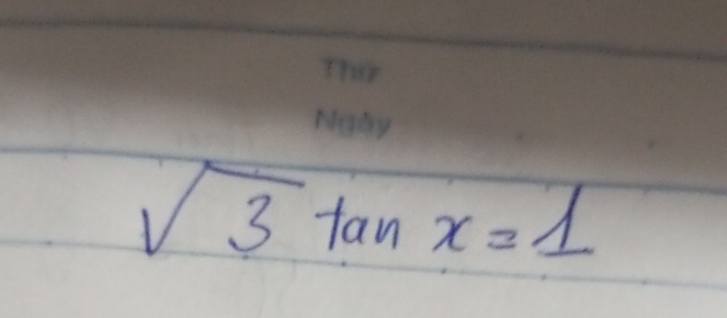 sqrt(3)tan x=1