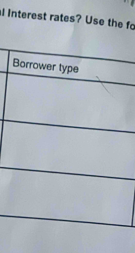 Interest rates? Use the fo