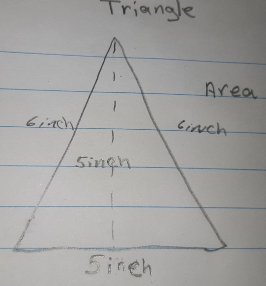 Triangle 
1. 
Area 
1 
biach 
Circh 
singh 
Sinch