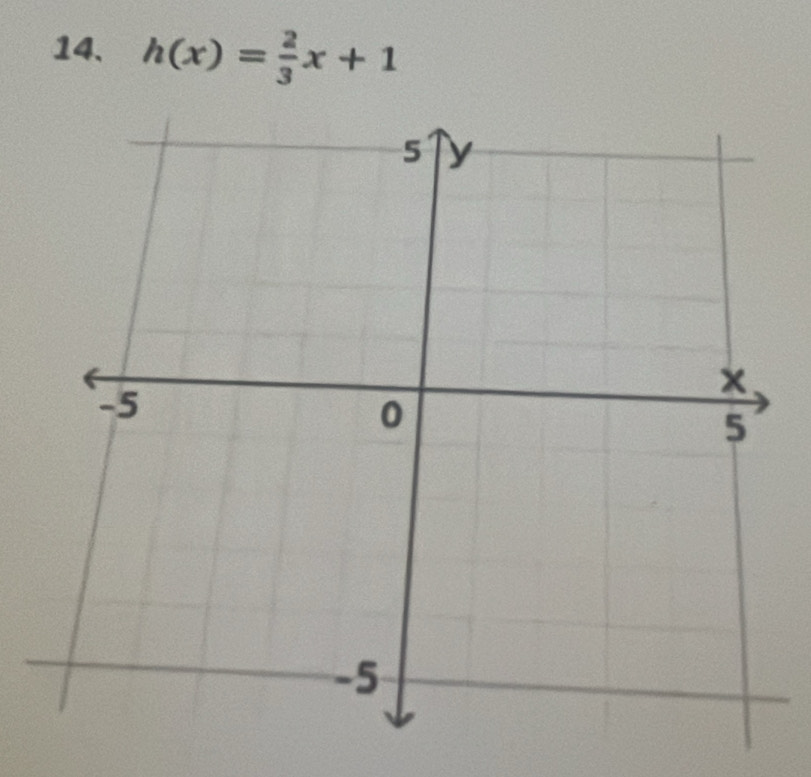 h(x)= 2/3 x+1