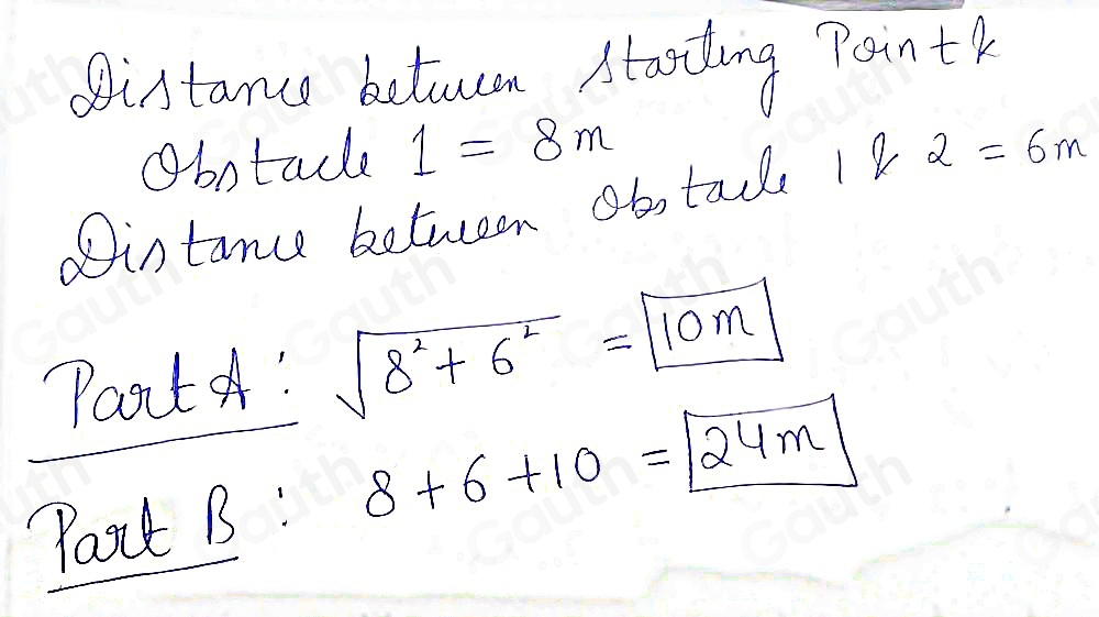 Solved: A map of an obstacle course is shown in the graph. The running ...