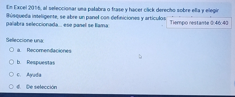 Resuelto:En Excel 2016, al seleccionar una palabra o frase y hacer ...