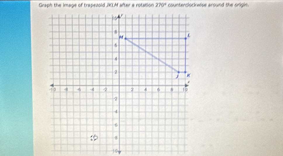 270° counterclock wise around the origin.