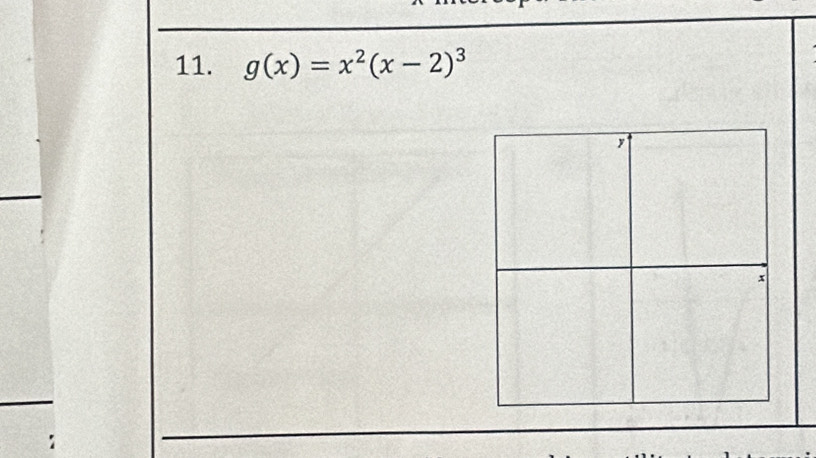 g(x)=x^2(x-2)^3