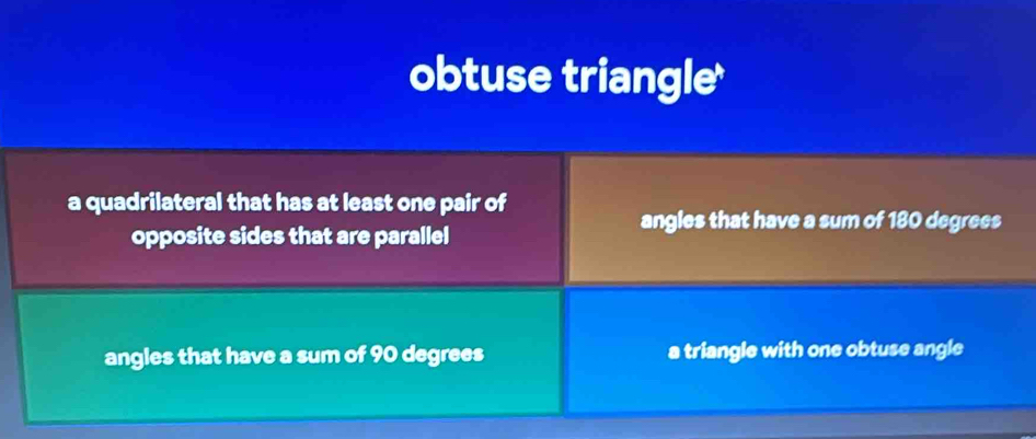 obtuse triangle