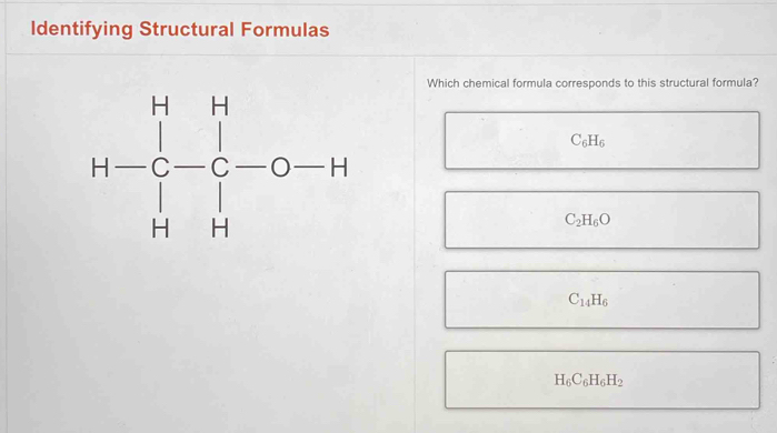 Solved: Identifying Structural Formulas Which chemical formula ...