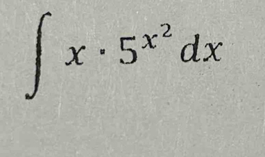 ∈t x· 5^(x^2)dx