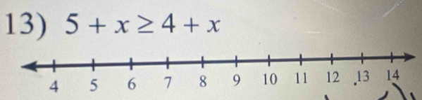 5+x≥ 4+x