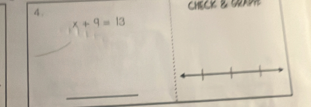 4 . ChECK 2 chadi
x+9=13
_