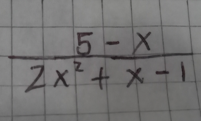  (5-x)/2x^2+x-1 