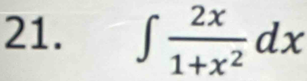 ∈t  2x/1+x^2 dx