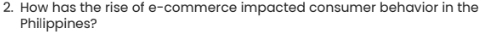 How has the rise of e-commerce impacted consumer behavior in the 
Philippines?