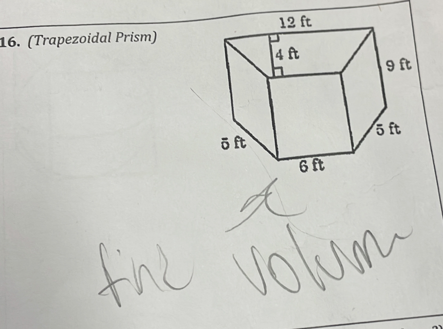 (Trapezoidal Prism)