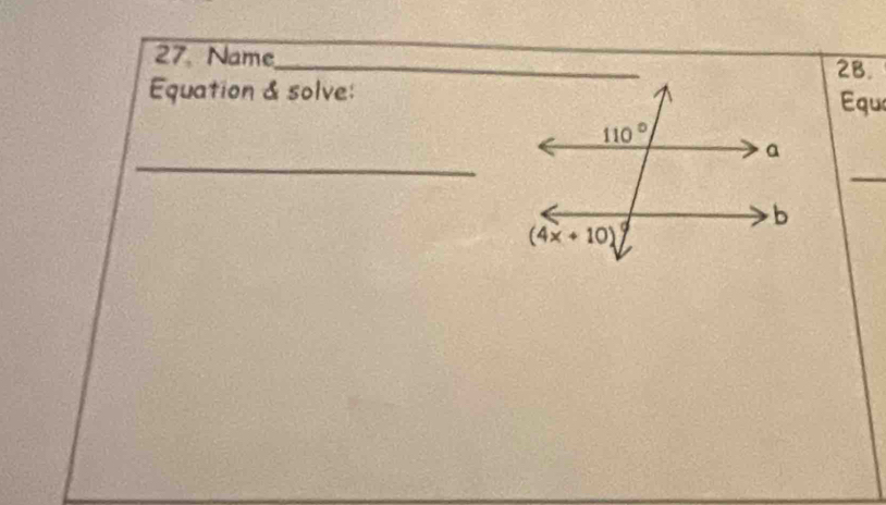 Name
_
28.
Equation & solve:
Eque
_
_