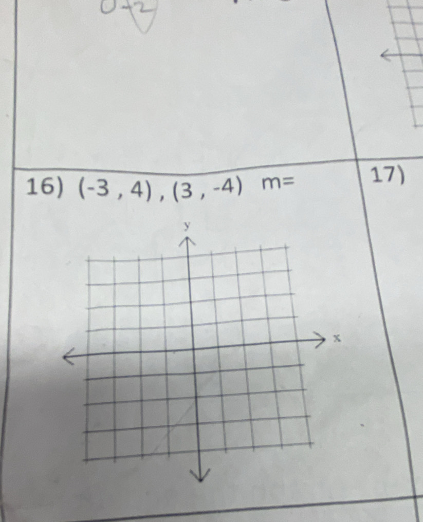 (-3,4),(3,-4)m=
17)